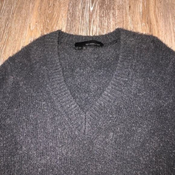 360 Sweater Emory Gray V-Neck Wool and Alpaca Blend Sweater Small NWOT - Picture 4 of 8